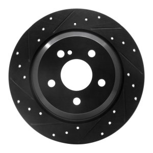 Mercedes-Benz S550 Brake Rotor (1) - Rear Left - R1 Concepts - Drilled & Slotted - Black - `07-`13 Mercedes-Benz S550 Brake Rotor (1) - Rear Left - R1 Concepts - Drilled & Slotted - Black - `07-`13